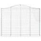 vidaXL Cesti Gabbioni ad Arco 15 pz 200x30x140/160 cm Ferro Zincato