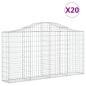 vidaXL Cesti Gabbioni ad Arco 20 pz 200x30x100/120 cm Ferro Zincato vidaXL Cesti Gabbioni ad Arco 20 pz 200x30x100/120 cm Ferro Zincato