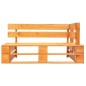Panca da Giardino Angolare con Pallet Legno Marrone Miele Panca da Giardino Angolare con Pallet Legno Marrone Miele