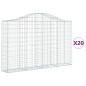 vidaXL Cesti Gabbioni ad Arco 20 pz 200x30x120/140 cm Ferro Zincato vidaXL Cesti Gabbioni ad Arco 20 pz 200x30x120/140 cm Ferro Zincato