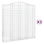vidaXL Cesti Gabbioni ad Arco 3 pz 200x30x200/220 cm Ferro Zincato vidaXL Cesti Gabbioni ad Arco 3 pz 200x30x200/220 cm Ferro Zincato