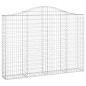 vidaXL Cesti Gabbioni ad Arco 9 pz 200x30x140/160 cm Ferro Zincato vidaXL Cesti Gabbioni ad Arco 9 pz 200x30x140/160 cm Ferro Zincato