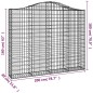 vidaXL Cesti Gabbioni ad Arco 8 pz 200x30x160/180 cm Ferro Zincato