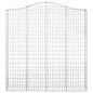 vidaXL Cesti Gabbioni ad Arco 4 pz 200x30x200/220 cm Ferro Zincato