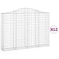 vidaXL Cesti Gabbioni ad Arco 12 pz 200x30x140/160 cm Ferro Zincato vidaXL Cesti Gabbioni ad Arco 12 pz 200x30x140/160 cm Ferro Zincato