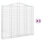 vidaXL Cesti Gabbioni ad Arco 3 pz 200x30x180/200 cm Ferro Zincato vidaXL Cesti Gabbioni ad Arco 3 pz 200x30x180/200 cm Ferro Zincato