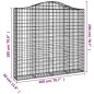 vidaXL Cesti Gabbioni ad Arco 3 pz 200x30x180/200 cm Ferro Zincato vidaXL Cesti Gabbioni ad Arco 3 pz 200x30x180/200 cm Ferro Zincato