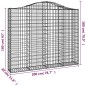 vidaXL Cesti Gabbioni ad Arco 9 pz 200x30x160/180 cm Ferro Zincato
