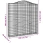 vidaXL Cesti Gabbioni ad Arco 9 pz 200x30x200/220 cm Ferro Zincato vidaXL Cesti Gabbioni ad Arco 9 pz 200x30x200/220 cm Ferro Zincato