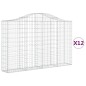 vidaXL Cesti Gabbioni ad Arco 12 pz 200x30x120/140 cm Ferro Zincato vidaXL Cesti Gabbioni ad Arco 12 pz 200x30x120/140 cm Ferro Zincato