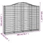 vidaXL Cesti Gabbioni ad Arco 13 pz 200x30x140/160 cm Ferro Zincato vidaXL Cesti Gabbioni ad Arco 13 pz 200x30x140/160 cm Ferro Zincato