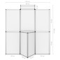 Parete Pieghevole 8 Pannelli con Tavolo 181x200 cm Bianco Parete Pieghevole 8 Pannelli con Tavolo 181x200 cm Bianco