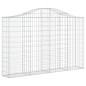 vidaXL Cesti Gabbioni ad Arco 5 pz 200x30x120/140 cm Ferro Zincato vidaXL Cesti Gabbioni ad Arco 5 pz 200x30x120/140 cm Ferro Zincato