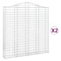 vidaXL Cesti Gabbioni ad Arco 2 pz 200x30x200/220 cm Ferro Zincato vidaXL Cesti Gabbioni ad Arco 2 pz 200x30x200/220 cm Ferro Zincato