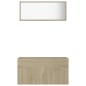 Set Mobili da Bagno 2 pz Rovere Sonoma in Truciolato Set Mobili da Bagno 2 pz Rovere Sonoma in Truciolato