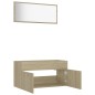 Set Mobili da Bagno 2 pz Rovere Sonoma in Truciolato Set Mobili da Bagno 2 pz Rovere Sonoma in Truciolato