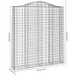 vidaXL Cesti Gabbioni ad Arco 6 pz 200x30x220/240 cm Ferro Zincato vidaXL Cesti Gabbioni ad Arco 6 pz 200x30x220/240 cm Ferro Zincato