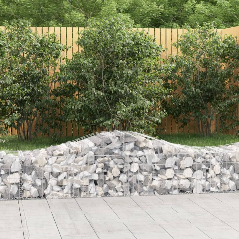 vidaXL Cesti Gabbioni ad Arco 11 pz 200x50x40/60 cm Ferro Zincato vidaXL Cesti Gabbioni ad Arco 11 pz 200x50x40/60 cm Ferro Zincato
