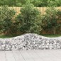vidaXL Cesti Gabbioni ad Arco 11 pz 200x50x40/60 cm Ferro Zincato vidaXL Cesti Gabbioni ad Arco 11 pz 200x50x40/60 cm Ferro Zincato