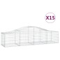 vidaXL Cesti Gabbioni ad Arco 15 pz 200x50x40/60 cm Ferro Zincato vidaXL Cesti Gabbioni ad Arco 15 pz 200x50x40/60 cm Ferro Zincato