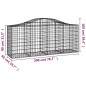 vidaXL Cesti Gabbioni ad Arco 9 pz 200x50x80/100 cm Ferro Zincato vidaXL Cesti Gabbioni ad Arco 9 pz 200x50x80/100 cm Ferro Zincato