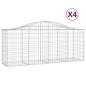 vidaXL Cesti Gabbioni ad Arco 4 pz 200x50x80/100 cm Ferro Zincato vidaXL Cesti Gabbioni ad Arco 4 pz 200x50x80/100 cm Ferro Zincato