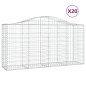 vidaXL Cesti Gabbioni ad Arco 20 pz 200x50x100/120 cm Ferro Zincato vidaXL Cesti Gabbioni ad Arco 20 pz 200x50x100/120 cm Ferro Zincato