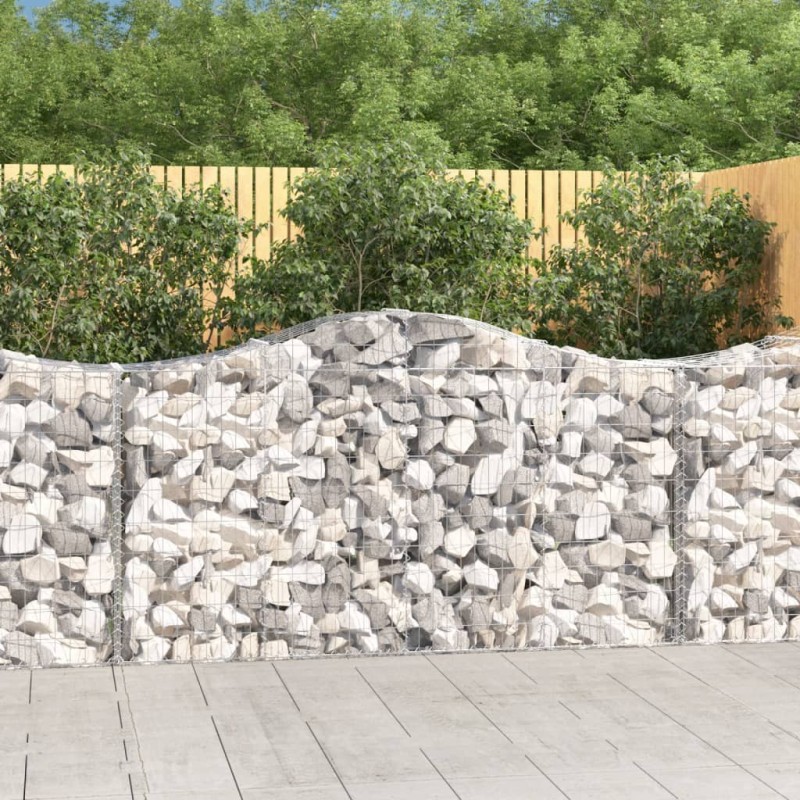 vidaXL Cesti Gabbioni ad Arco 25 pz 200x50x100/120 cm Ferro Zincato vidaXL Cesti Gabbioni ad Arco 25 pz 200x50x100/120 cm Ferro Zincato
