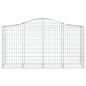 vidaXL Cesti Gabbioni ad Arco 2 pz 200x50x100/120 cm Ferro Zincato vidaXL Cesti Gabbioni ad Arco 2 pz 200x50x100/120 cm Ferro Zincato