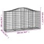 vidaXL Cesti Gabbioni ad Arco 2 pz 200x50x100/120 cm Ferro Zincato vidaXL Cesti Gabbioni ad Arco 2 pz 200x50x100/120 cm Ferro Zincato