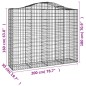 vidaXL Cesti Gabbioni ad Arco 4 pz 200x50x160/180 cm Ferro Zincato vidaXL Cesti Gabbioni ad Arco 4 pz 200x50x160/180 cm Ferro Zincato