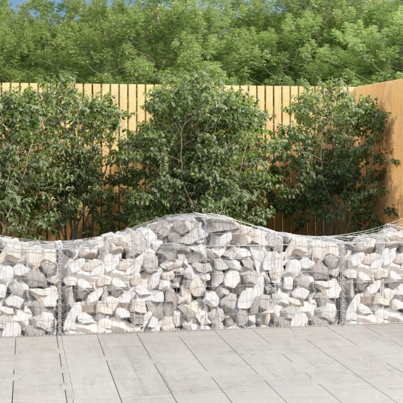 vidaXL Cesti Gabbioni ad Arco 13 pz 200x50x60/80 cm Ferro Zincato vidaXL Cesti Gabbioni ad Arco 13 pz 200x50x60/80 cm Ferro Zincato