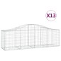 vidaXL Cesti Gabbioni ad Arco 13 pz 200x50x60/80 cm Ferro Zincato vidaXL Cesti Gabbioni ad Arco 13 pz 200x50x60/80 cm Ferro Zincato