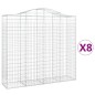vidaXL Cesti Gabbioni ad Arco 8 pz 200x50x180/200 cm Ferro Zincato vidaXL Cesti Gabbioni ad Arco 8 pz 200x50x180/200 cm Ferro Zincato