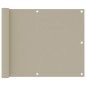 vidaXL Paravento da Balcone Beige 75x300 cm in Tessuto Oxford vidaXL Paravento da Balcone Beige 75x300 cm in Tessuto Oxford