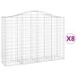 vidaXL Cesti Gabbioni ad Arco 8 pz 200x50x140/160 cm Ferro Zincato vidaXL Cesti Gabbioni ad Arco 8 pz 200x50x140/160 cm Ferro Zincato
