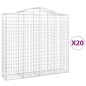 vidaXL Cesti Gabbioni ad Arco 20 pz 200x50x180/200 cm Ferro Zincato vidaXL Cesti Gabbioni ad Arco 20 pz 200x50x180/200 cm Ferro Zincato