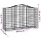 vidaXL Cesti Gabbioni ad Arco 12 pz 200x50x120/140 cm Ferro Zincato vidaXL Cesti Gabbioni ad Arco 12 pz 200x50x120/140 cm Ferro Zincato