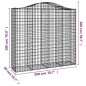 vidaXL Cesti Gabbioni ad Arco 12 pz 200x50x180/200 cm Ferro Zincato vidaXL Cesti Gabbioni ad Arco 12 pz 200x50x180/200 cm Ferro Zincato