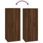 Set Mobili Porta TV 7 pz Rovere Marrone in Legno Multistrato Set Mobili Porta TV 7 pz Rovere Marrone in Legno Multistrato