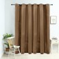 Tenda Oscurante con Anelli in Metallo Velluto Beige 290x245 cm Tenda Oscurante con Anelli in Metallo Velluto Beige 290x245 cm
