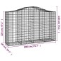 vidaXL Cesti Gabbioni ad Arco 2 pz 200x50x120/140 cm Ferro Zincato vidaXL Cesti Gabbioni ad Arco 2 pz 200x50x120/140 cm Ferro Zincato