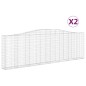 vidaXL Cesti Gabbioni ad Arco 2 pz 400x30x120/140 cm Ferro Zincato vidaXL Cesti Gabbioni ad Arco 2 pz 400x30x120/140 cm Ferro Zincato