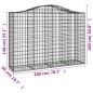 vidaXL Cesti Gabbioni ad Arco 9 pz 200x50x140/160 cm Ferro Zincato