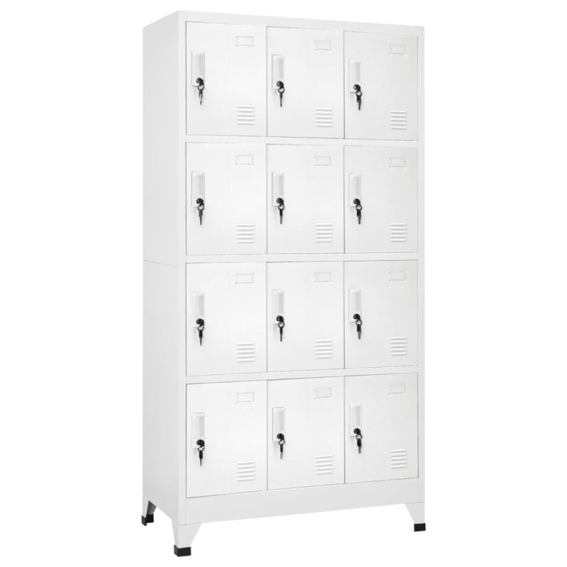 Armadietto a Chiave con 12 Scomparti 90x45x180 cm Armadietto a Chiave con 12 Scomparti 90x45x180 cm