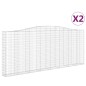 vidaXL Cesti Gabbioni ad Arco 2 pz 400x30x160/180 cm Ferro Zincato vidaXL Cesti Gabbioni ad Arco 2 pz 400x30x160/180 cm Ferro Zincato
