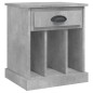 vidaXL Comodino Grigio Cemento 43x36x50 cm vidaXL Comodino Grigio Cemento 43x36x50 cm