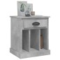 vidaXL Comodino Grigio Cemento 43x36x50 cm vidaXL Comodino Grigio Cemento 43x36x50 cm