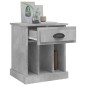 vidaXL Comodino Grigio Cemento 43x36x50 cm vidaXL Comodino Grigio Cemento 43x36x50 cm