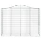 vidaXL Cesti Gabbioni ad Arco 6 pz 200x50x140/160 cm Ferro Zincato vidaXL Cesti Gabbioni ad Arco 6 pz 200x50x140/160 cm Ferro Zincato